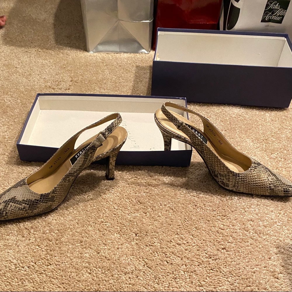 Snake Skin Stuart Weitzman slingback